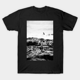 Witch And Raven By The Ocean A Little Mermaid Photo T-Shirt